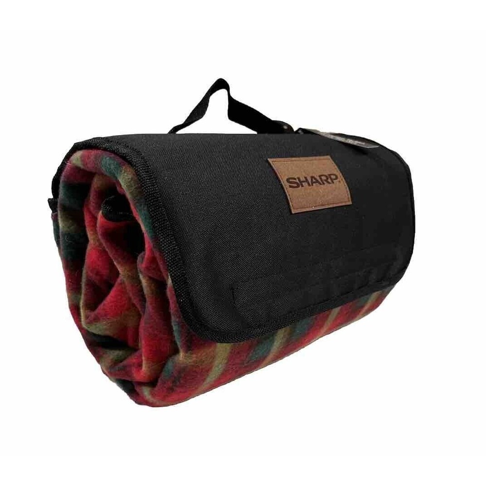 Kanata Picnic Blanket Canadian Tartan Fleece w/ Polyester Back 52”x46” NEW!